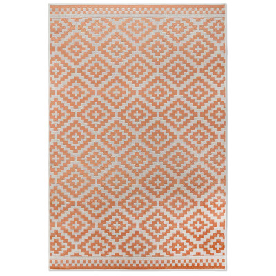 Covor sintetic Flat 8969-1-24042, Portocaliu, design Geometric