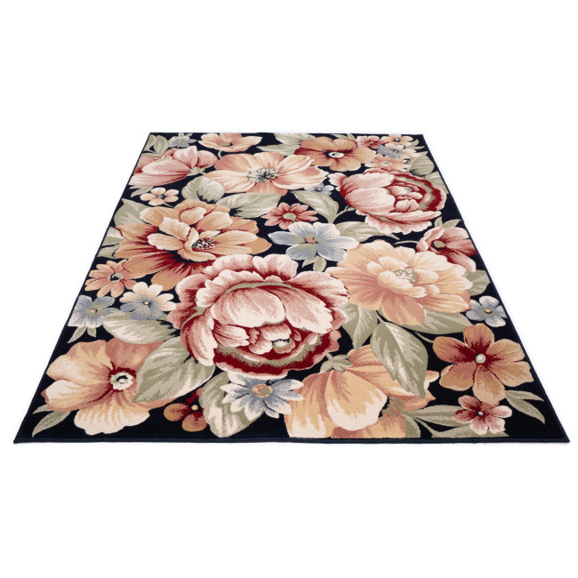 Covor din lana 100% Bella 7091-1-51011, Rosu, Floral