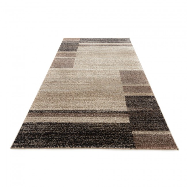 Covor sintetic colectia Matrix, 1605-1-18455, Bej/Maro, design modern,
