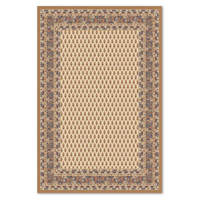 Covor sintetic Colectia Atlas 3322-1-41232, Bej/Albastru, design Clasic