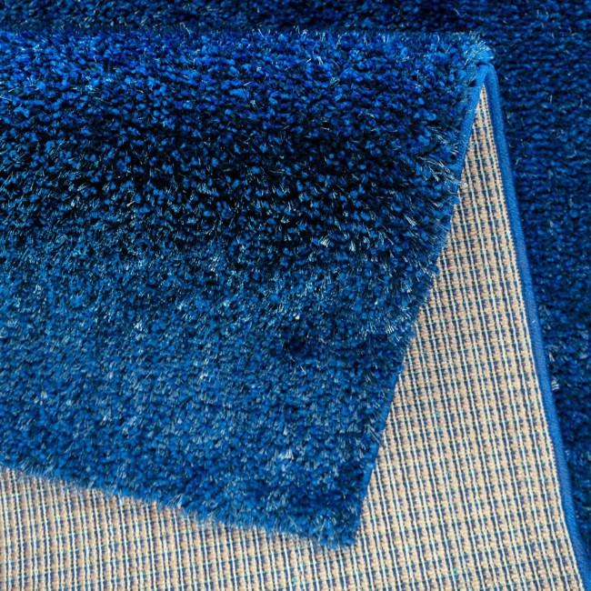 Covor sintetic pufos Panda 1039-1-67000, Albastru, Shaggy