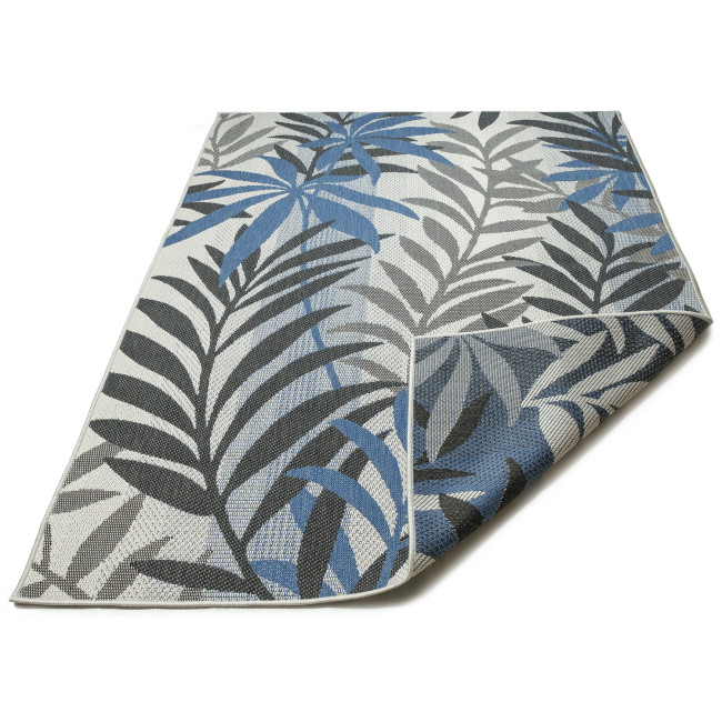 Covor sintetic Flat 4880-1-24082, Albastru, design Floral