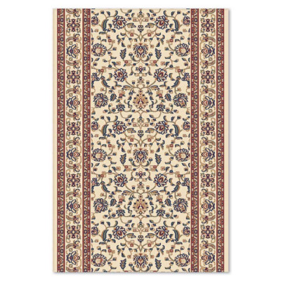 Traversa sintetica Atlas 3164-4-41333, Bej/Rosu/Verde, design Clasic