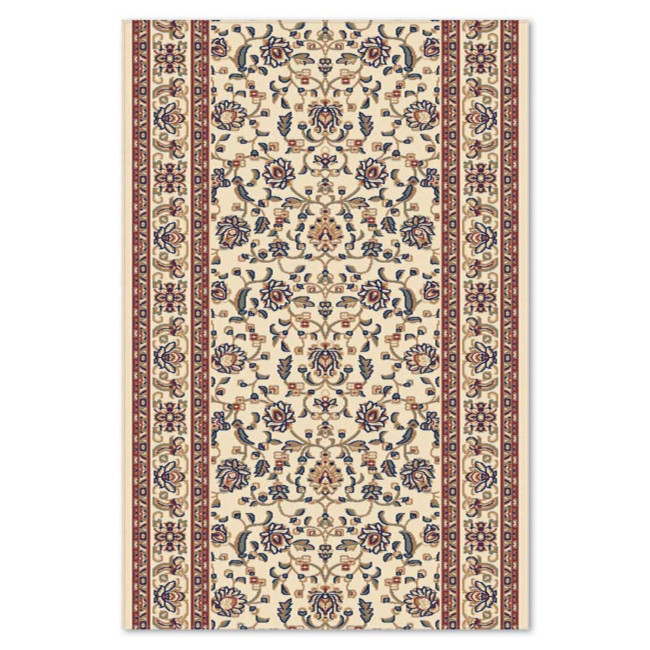 Traversa sintetica Atlas 3164-4-41333, Bej/Rosu/Verde, design Clasic