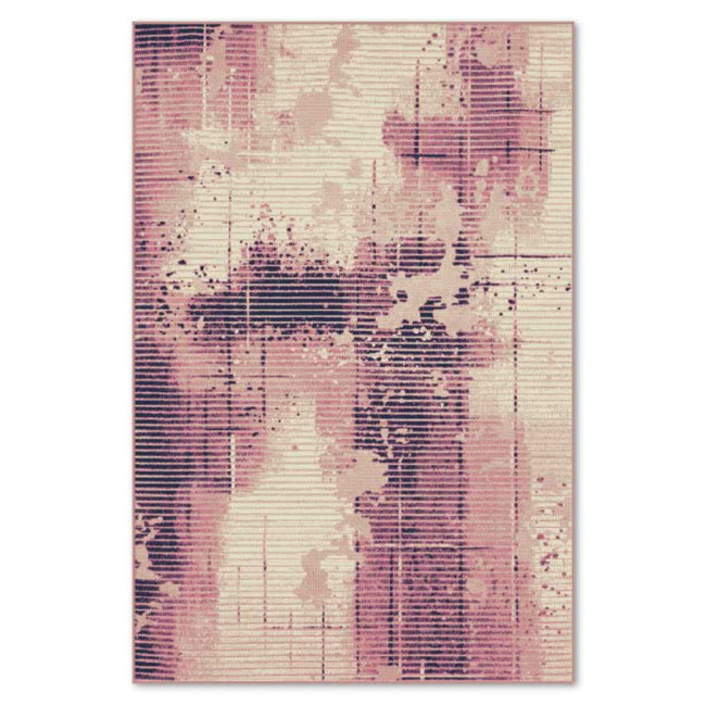 Covor sintetic Atlas R 4990-1-46155, Roz/Crem, design Abstract