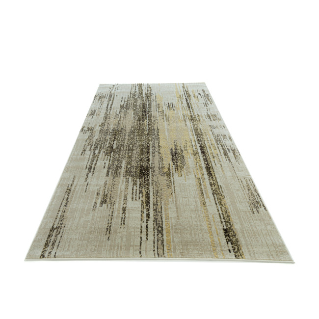 Covor sintetic Geo 4973-1-44011, Maro/Bej/Galben, design Modern
