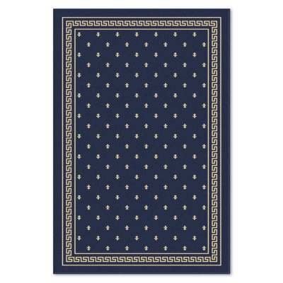 Covor sintetic Colectia Atlas 8768-1-41311, Albastru/Bej, design Clasic