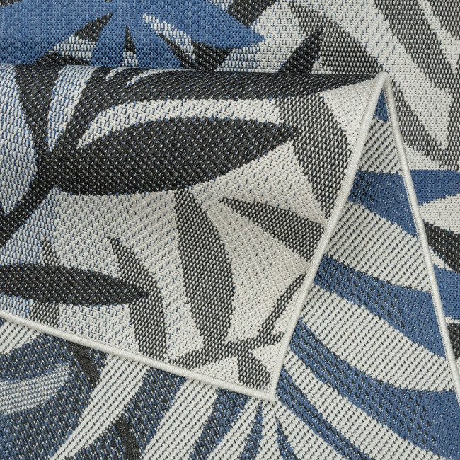 Covor sintetic Flat 4880-1-24082, Albastru, design Floral