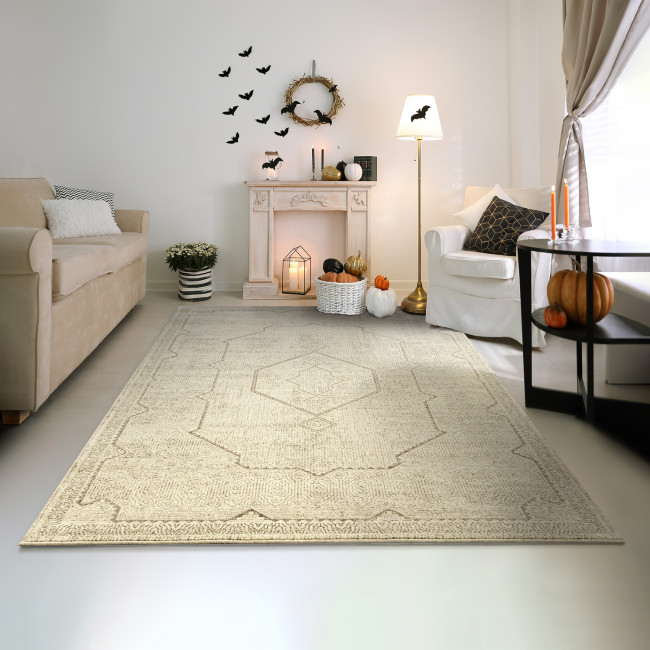 Covor din lana 100% Prima 1322-1-53044, Crem, Design Modern