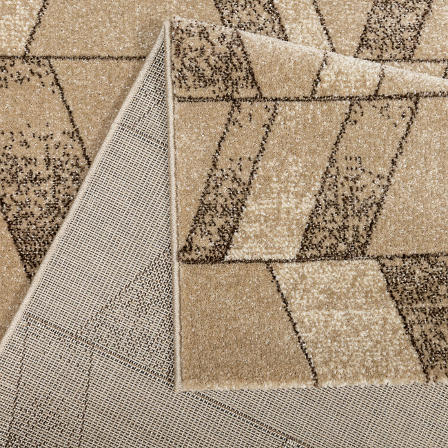 Covor sintetic colectia Soho 1167-1-18455, Bej/Maro, design Geometric
