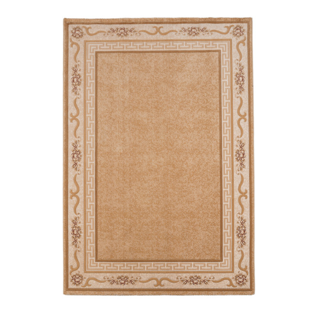 Covor din lana naturala 100%, Premium 7745-1-51035, Bej, Design Clasic