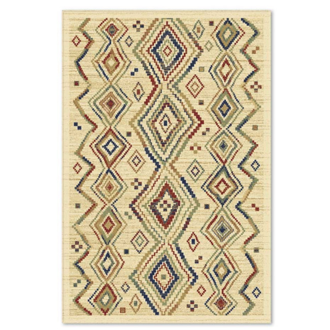 Covor sintetic Atlas 8472-1-41333, Bej/Rosu, Traditional