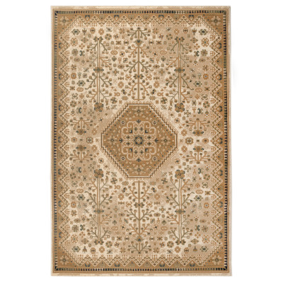 Covor sintetic Colectia Atlas 8697-1-41333, Bej/Negru, design Clasic