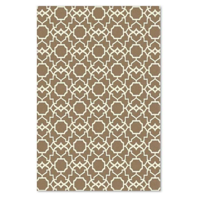 Covor sintetic Matrix 8544-1-15044, Maro/Crem, design Geometric