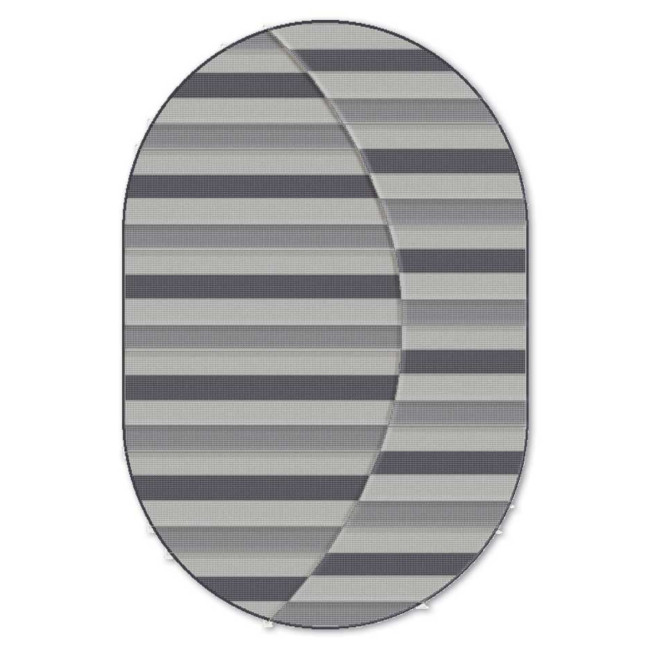 Covor sintetic colectia Soho, 5646-2-16844, Gri inchis, model geometric