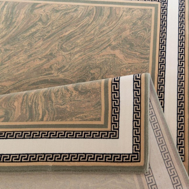 Covor lana Premium, 7792-1-51088, Verde/negru, model modern,