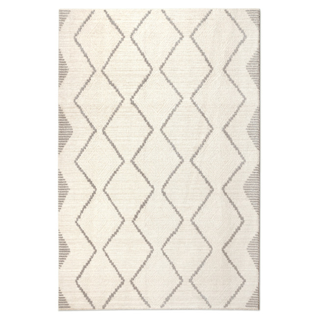 Covor sintetic Scandi 5839-1-17733, Crem/Maro, design Geometric