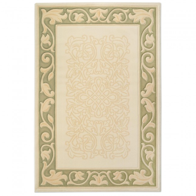 Covor lana Premium, 2760-1-51083, verde/bej, model clasic,