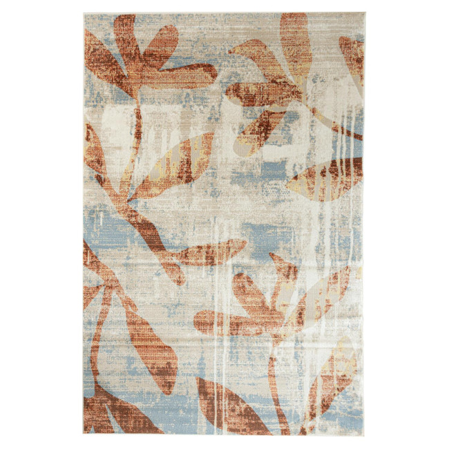 Covor sintetic Colectia Delta 1144-1-43922, Maro/Bej/Albastru, design Floral