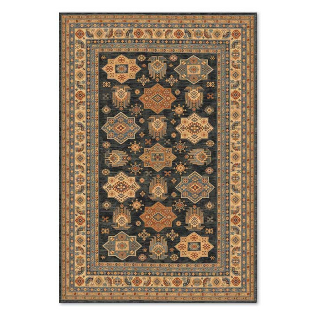 Covor din lana 100% Antique 7683-1-53541, Maro, Oriental