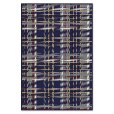 Covor din lana Bella 1019-1-51011, Albastru/Galben/Rosu, design Geometric
