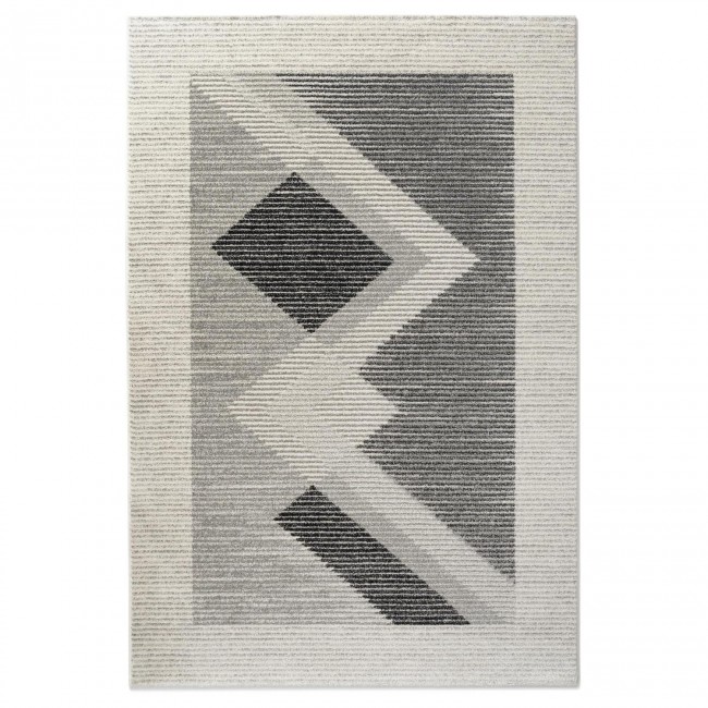 Covor sintetic colectia Matrix, 4945-1-16843, Gri inchis, design modern,