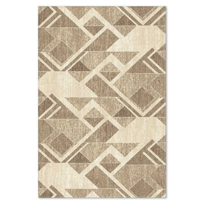Covor sintetic Geo 8763-1-44422, Bej/Maro, design Modern Covor sintetic Geo 8763-1-44422, Bej/Maro, design Modern