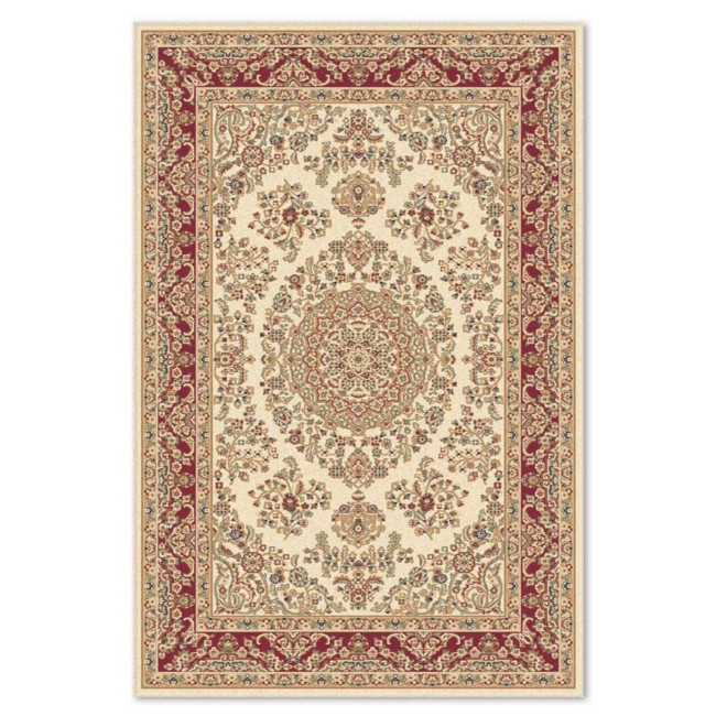 Covor sintetic Colectia Atlas 8227-1-41333, Bej/Rosu, design Clasic