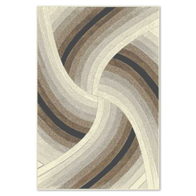 Covor sintetic Colectia Soho 1063-1-18433, Bej/Maro/Negru, design Modern