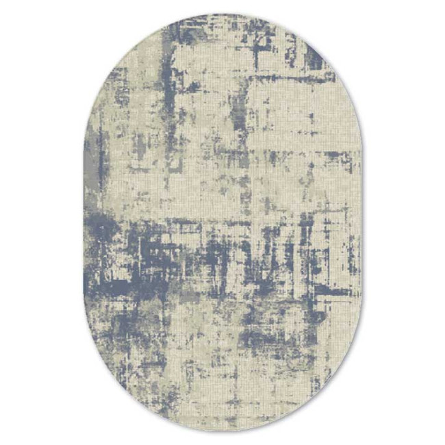 Covor din lana 100% Bella 7005-2-51655, Albastru, Modern