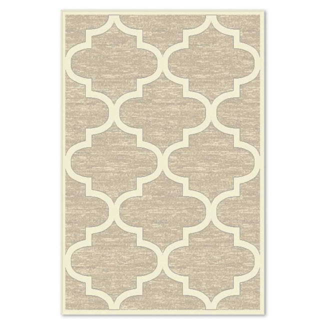 Covor sintetic Colectia Soho 5519-1-18453, Bej, design Geometric