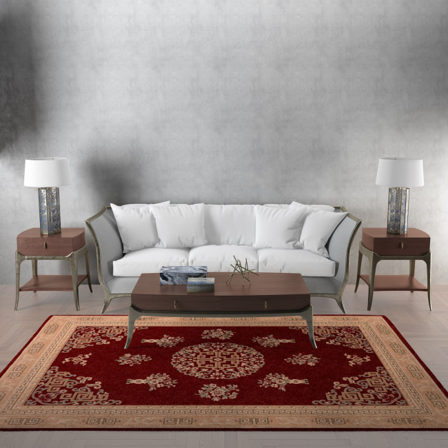 Covor din lana 100% Premium 7184-1-51056, design Clasic