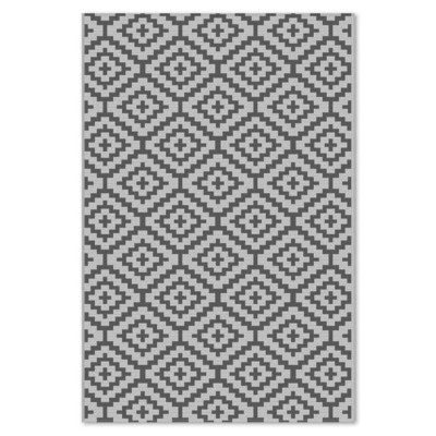 Traversa sintetica Flat Low 8969-4-24455, Gri /Gri Inchis, Geometric