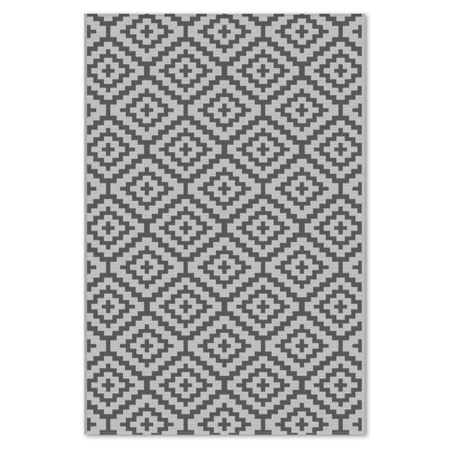 Traversa sintetica Flat Low 8969-4-24455, Gri /Gri Inchis, Geometric