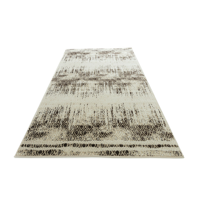 Covor sintetic Geo 1239-1-44022, Gri/Bej/Maro, design Modern