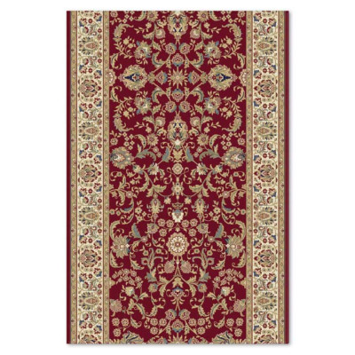 Traversa din lana, colectia Bella 0144-4-51066, Rosu/Bej, design Clasic,