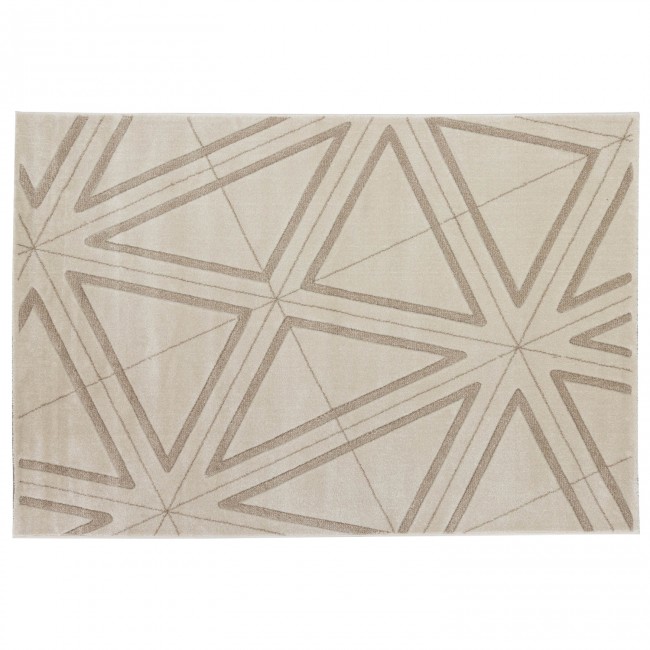 Covor sintetic colectia Soho, 1948-1-18433, Crem, model geometric