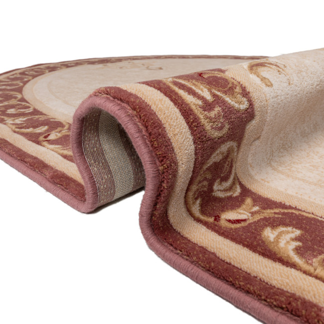 Covor lana Premium, 6767-2-51037, bej/Roz, model clasic,