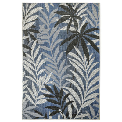 Covor sintetic Flat 4880-1-24082, Albastru, design Floral Covor sintetic Flat 4880-1-24082, Albastru, design Floral