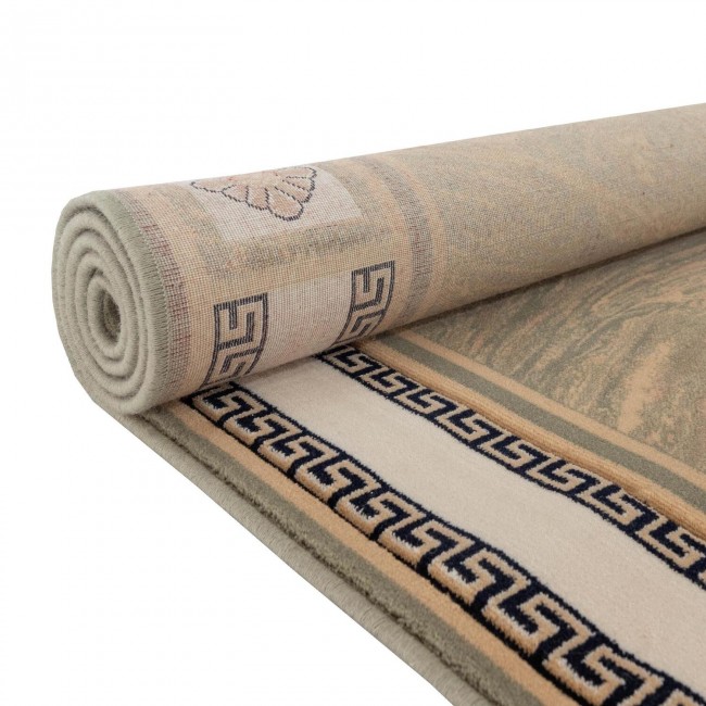 Covor lana Premium, 7792-1-51088, Verde/negru, model modern,