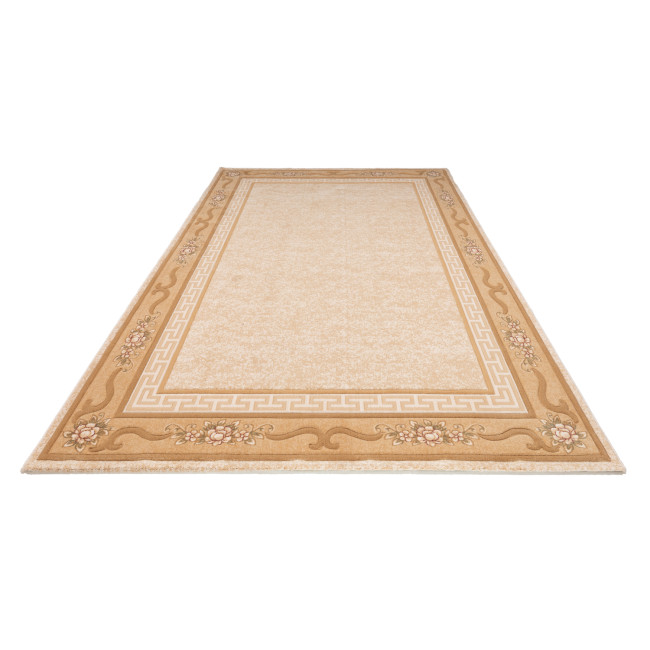 Covor din lana naturala 100%, Premium 7745-1-51053, Crem, Design Clasic