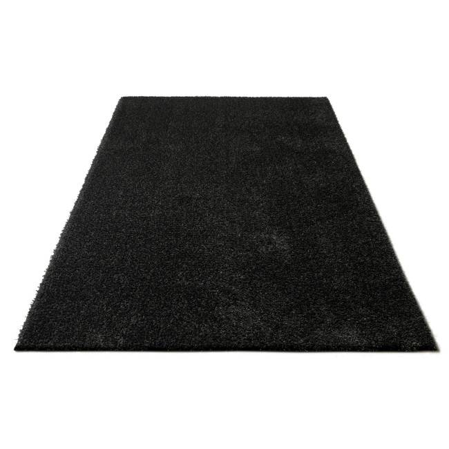 Covor sintetic pufos Panda 1039-1-32100, Negru/Maro, Shaggy